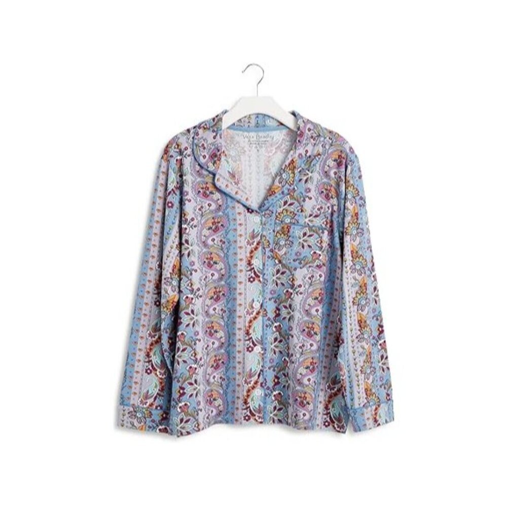 Vera Bradley Womens Shirt Provence Paisley Stripes Size:L NWT - Picture 2 of 4